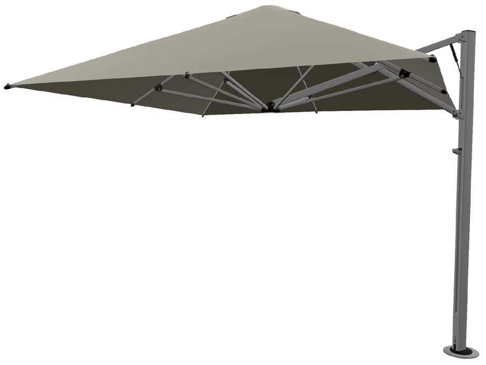 Serenity Outdoor Cantilever Umbrella in Space Grey with Square 2.5m Sunbrella Canopy