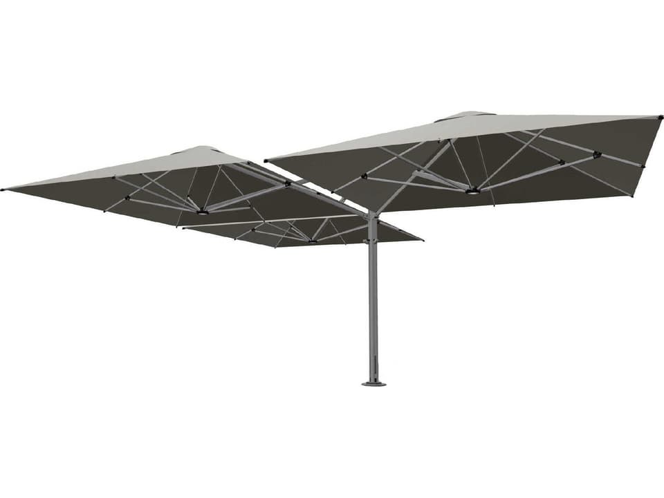 Unity Trio Cantilever Umbrella in Annodised Space Grey