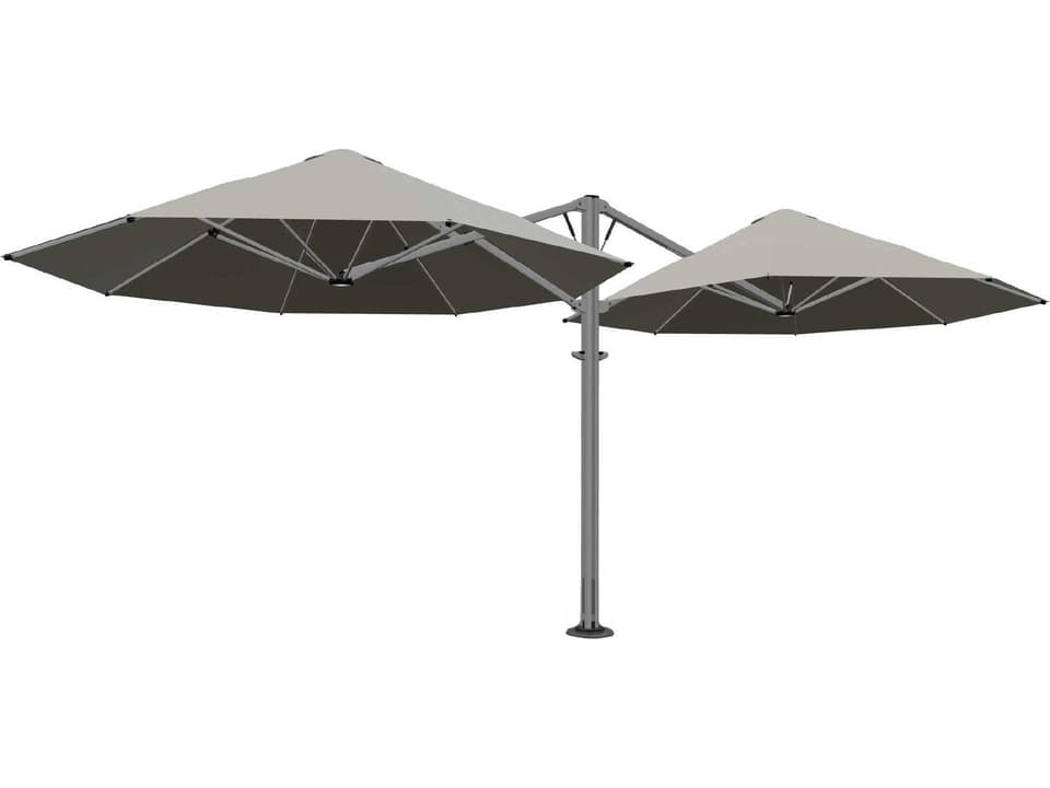 Unity Duo Modular Cantilever Outdoor Umbrella in Annodised Frame