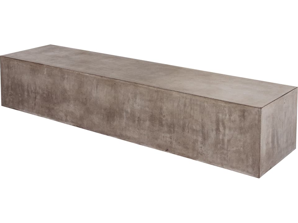 Perpetual Monolith Bench in Slate Gray Lightweight Concrete