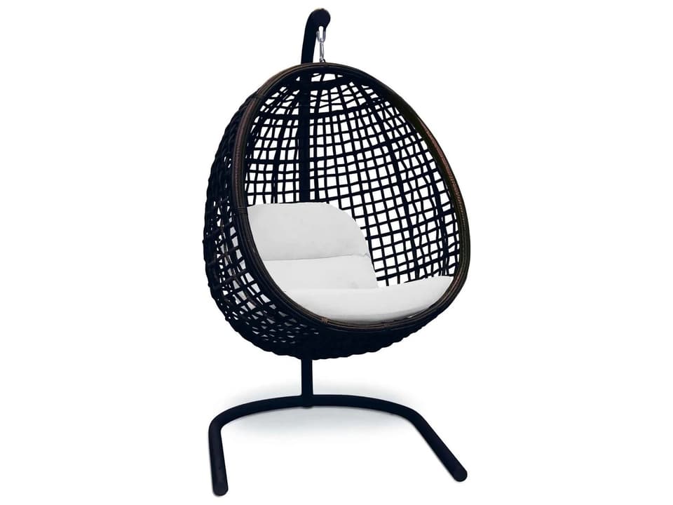 Dynasty Black Mushroom Aluminum Cushion Swing