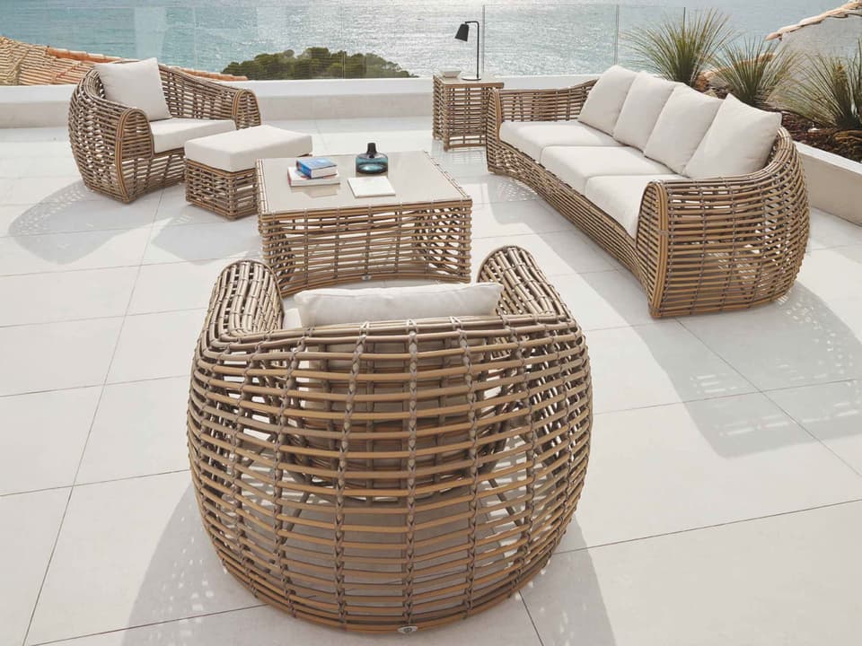 Ruby Kubu Mushroom Aluminum Cushion Lounge Set