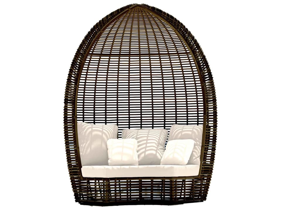 Halo Black Mushroom Aluminum Cushion Lounge Bed