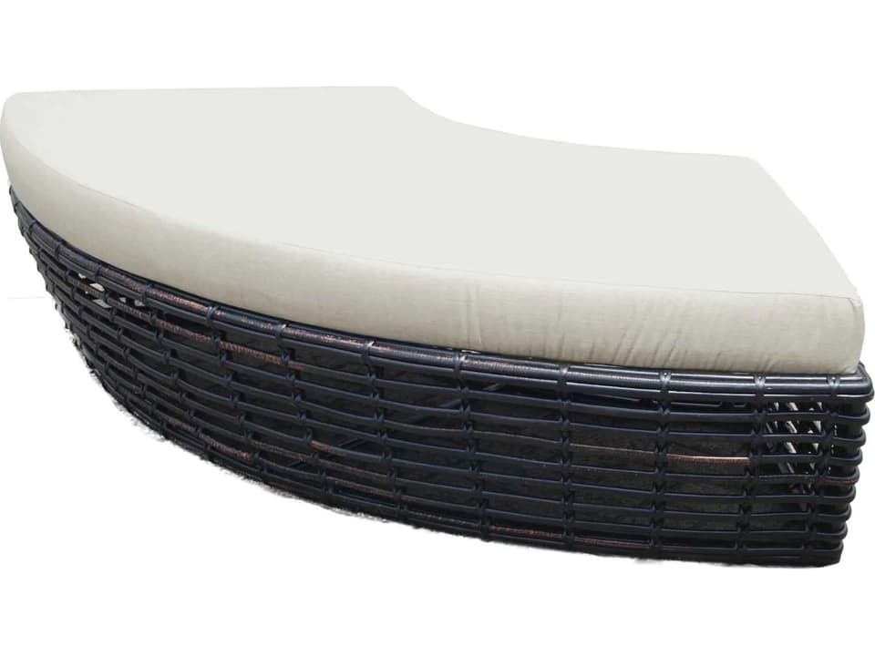 Halo Outdoor Modular Bench in Black Mushroom and HDPE Viro Fiber
