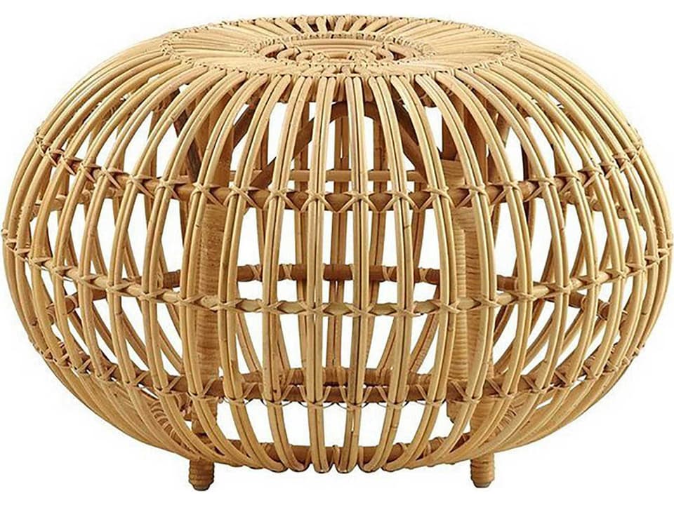 Sika Design Icons Franco Albini Rattan Ottoman in Natural