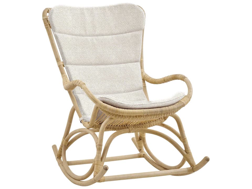 Indoor Originals Rocker Brown Rocking Chair & Sand Cushion Set