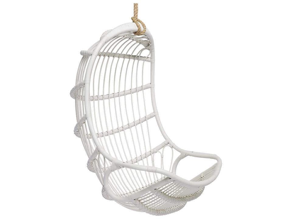 Sika-Design Riviera Rattan Hanging Accent Chair in White