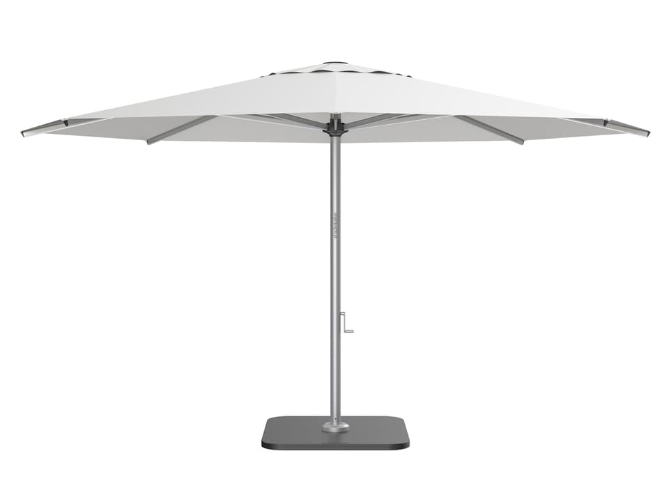 Astral 16.5 Foot Octagon Market Umbrella with Crank Lift and Silver Anodized Aluminum Frame