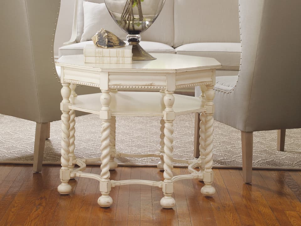 Middleton Octagon End Table in Mahogany and Veneers