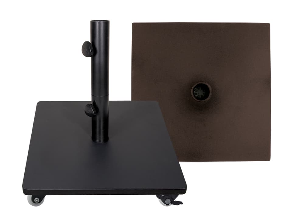 Square Steel Umbrella Base with Wheels 120 lbs