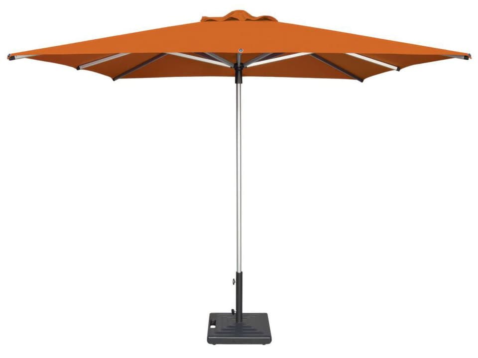 Libra 8-Foot Square Outdoor Umbrella Manual Lift Sunbrella Fabric