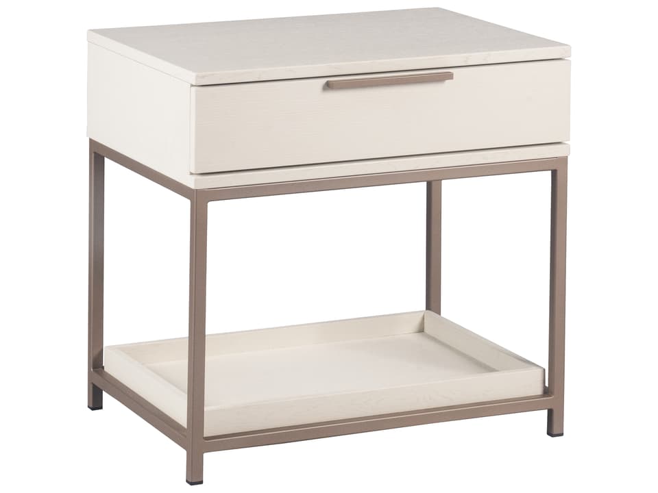 Rebel Nightstand in Cream and Champagne Gold