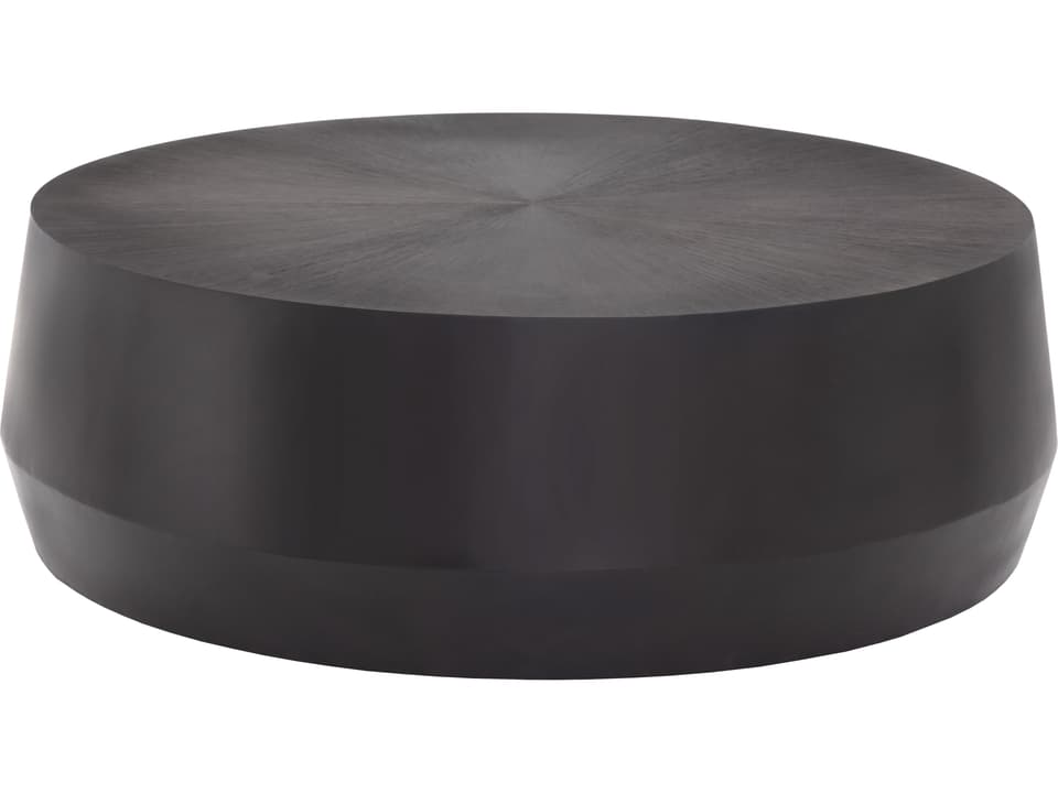 Creed Large Round Coffee Table in Bronzed Gunmetal Finish