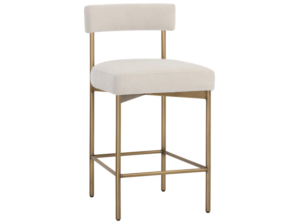 Seneca Cream Upholstered Counter Stool