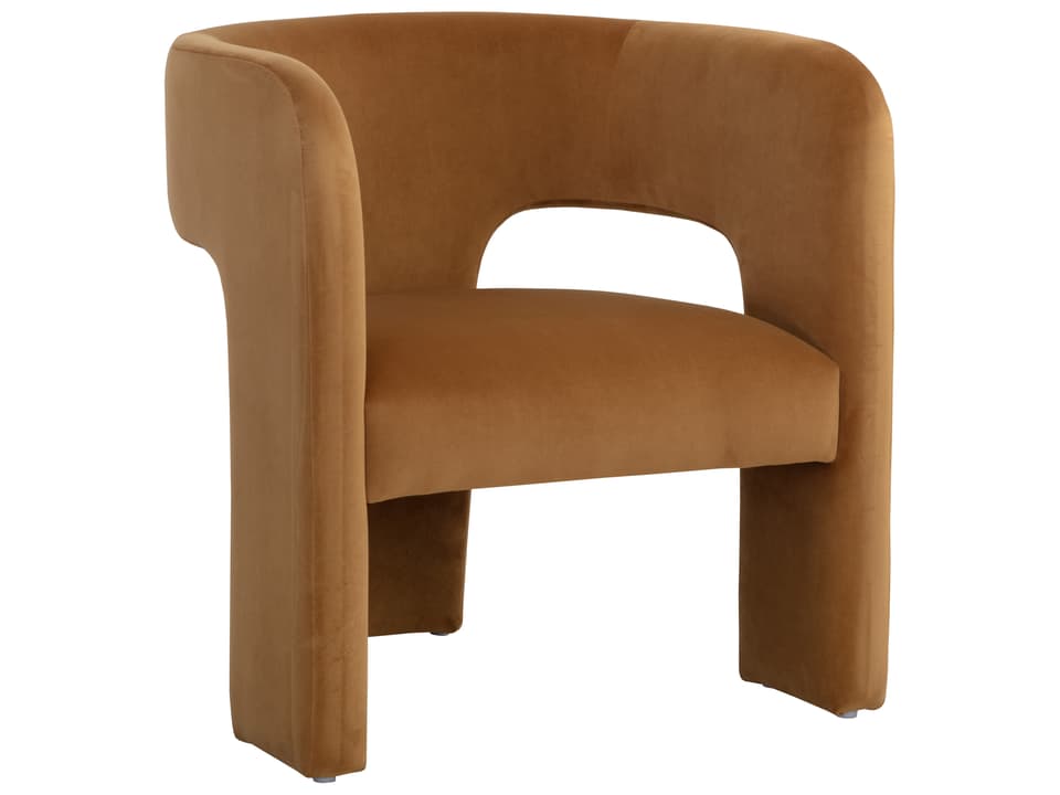 Isidore Meg Gold Fabric Accent Chair