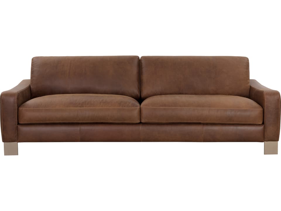 tobacco leather sofa Rogers Sofa - Shalimar Tobacco Leather