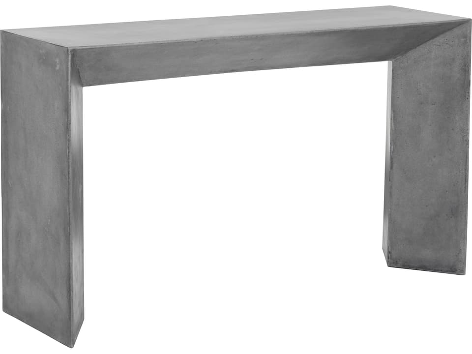 Sunpan Nomad Rectangle Console Table in Grey Concrete