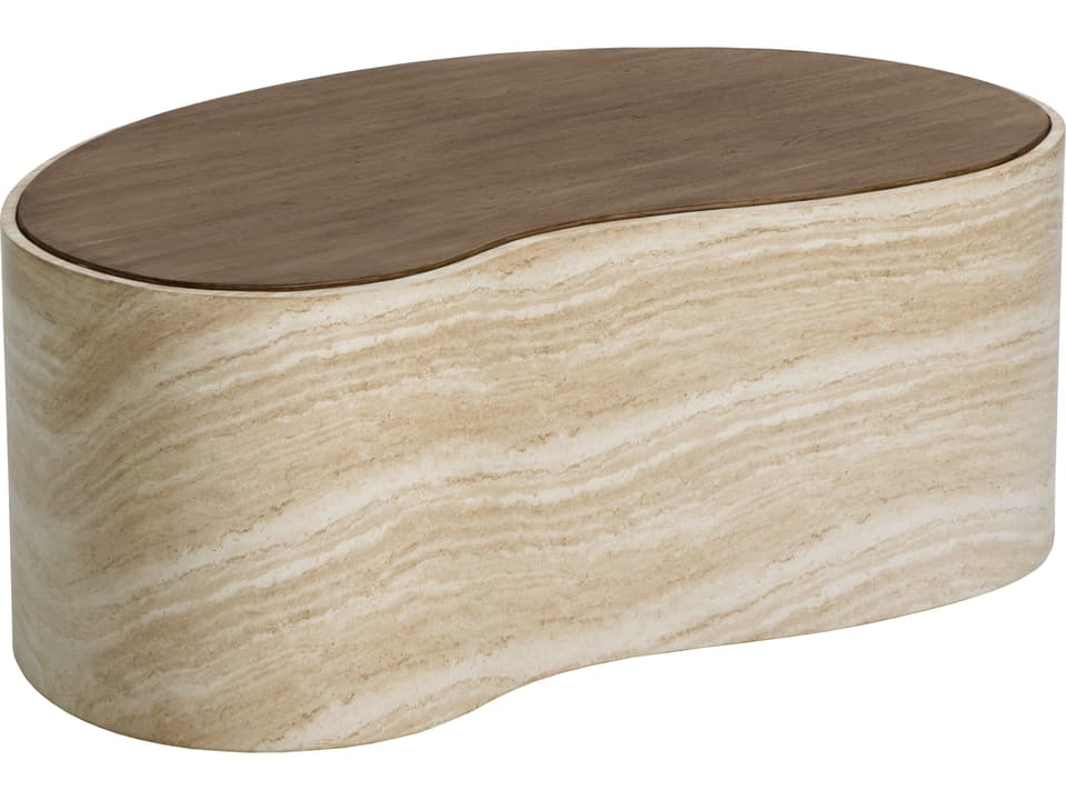 Ishiko Large Sculptural Concrete Coffee Table in Warm Brown