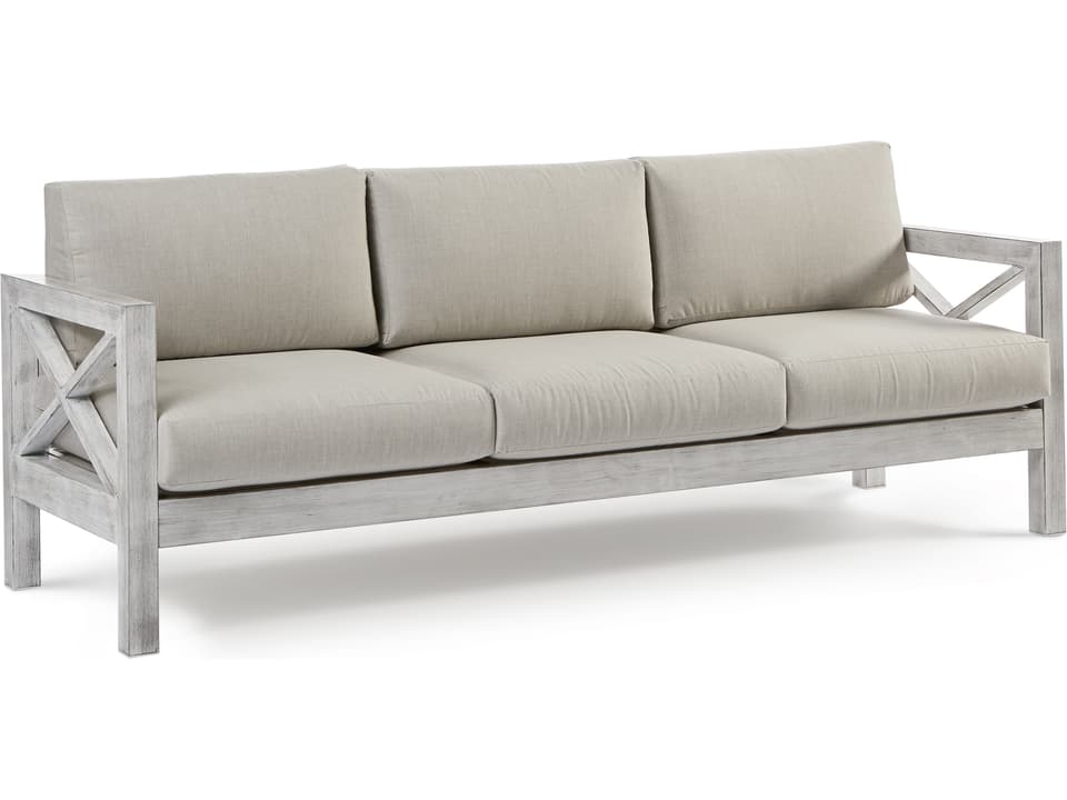 Farlowe Aluminum Sofa in Brushed White
