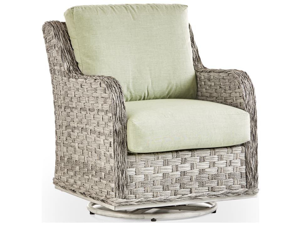 Grand Isle Swivel Glider Lounge Chair in Soft Granite