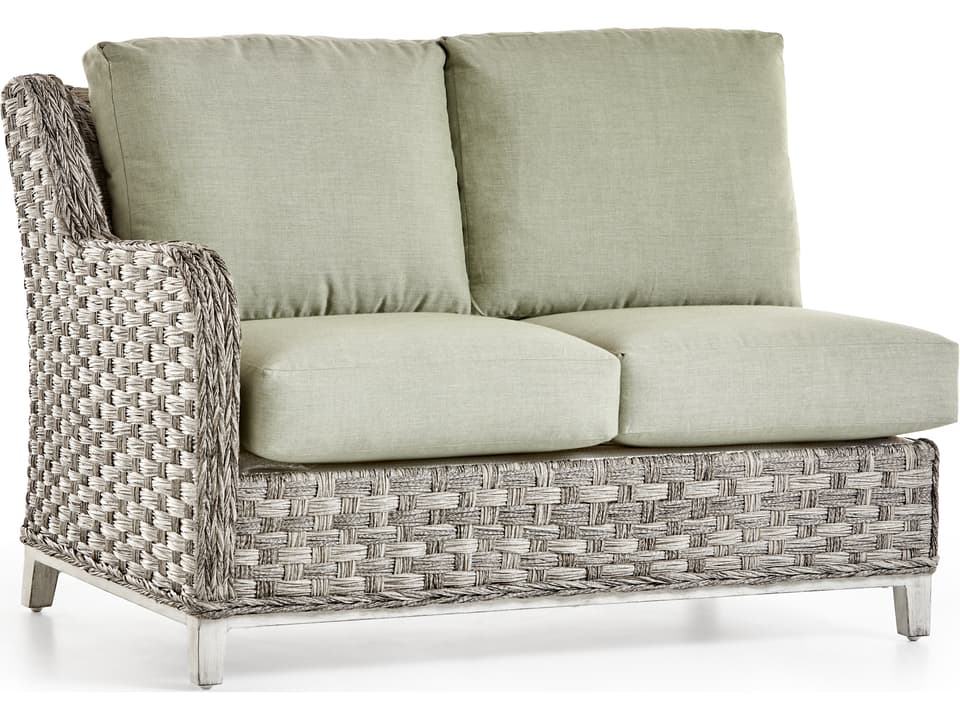 Grand Isle Wicker Left Arm Loveseat
