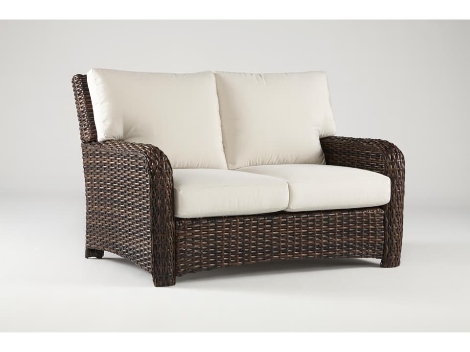 St Tropez Outdoor Wicker Loveseat in Tobacco