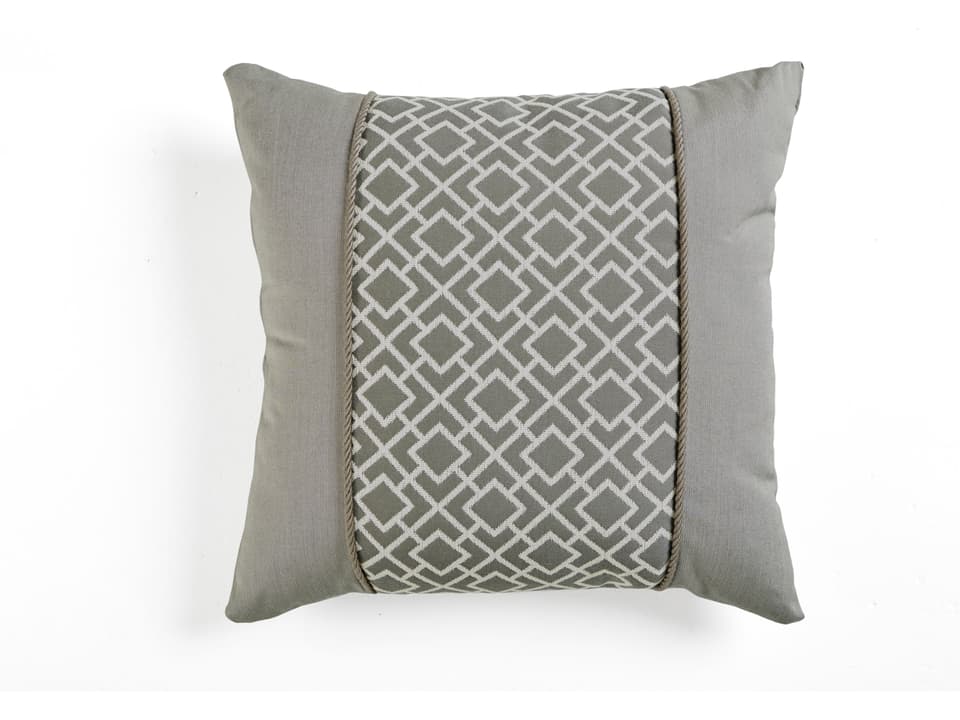 20 Inch Square Pillow Talk Accent Pillow in Gray