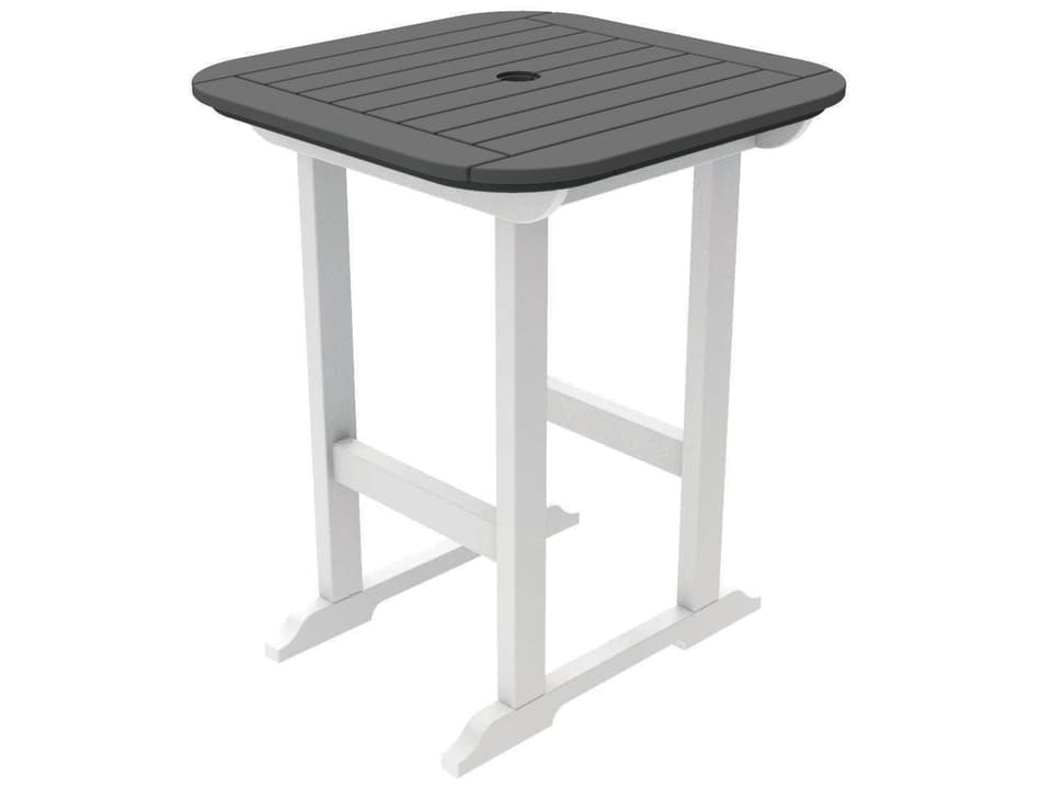 Portsmouth 30-Inch Square EnviroWood Counter Table with Umbrella Hole