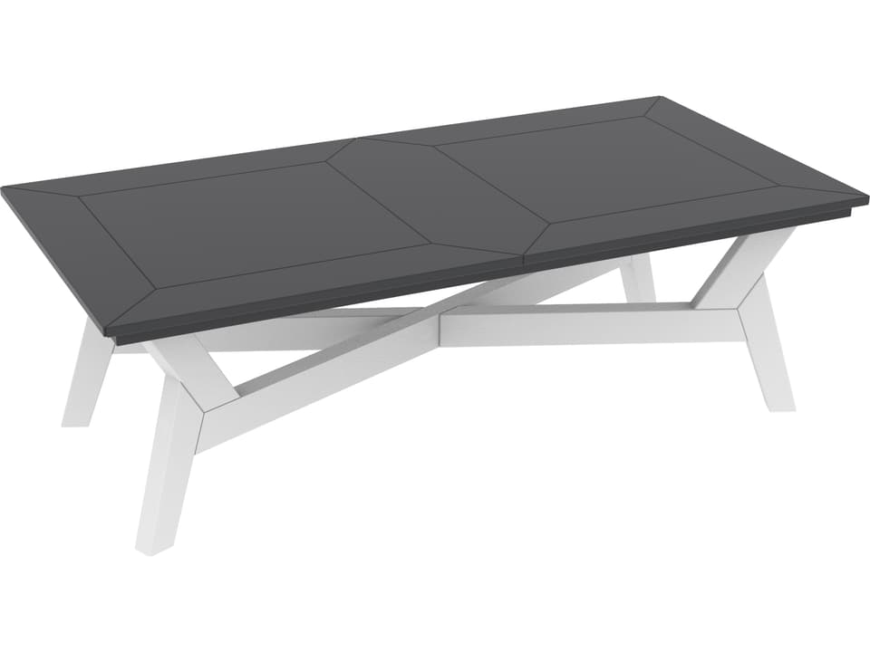 Dex Rectangle Outdoor Coffee Table EnviroWood White