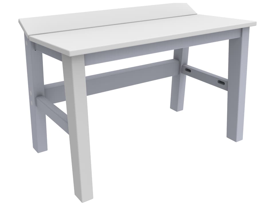 SYM 28 Inch Dining Bench Outdoor Recycled HDPE Lumber with Marine-Grade Stainless Steel Fasteners