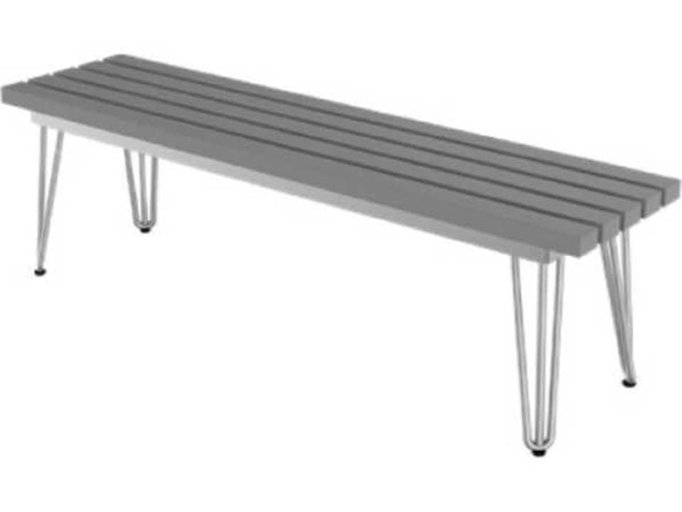 Hip 60-Inch Aluminum EnviroWood Outdoor Bench