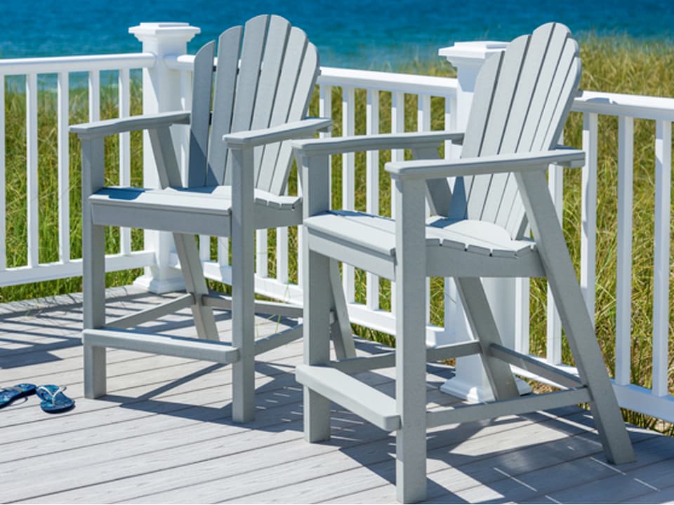 Classic Adirondack Recycled Plastic Outdoor Patio Dining Set