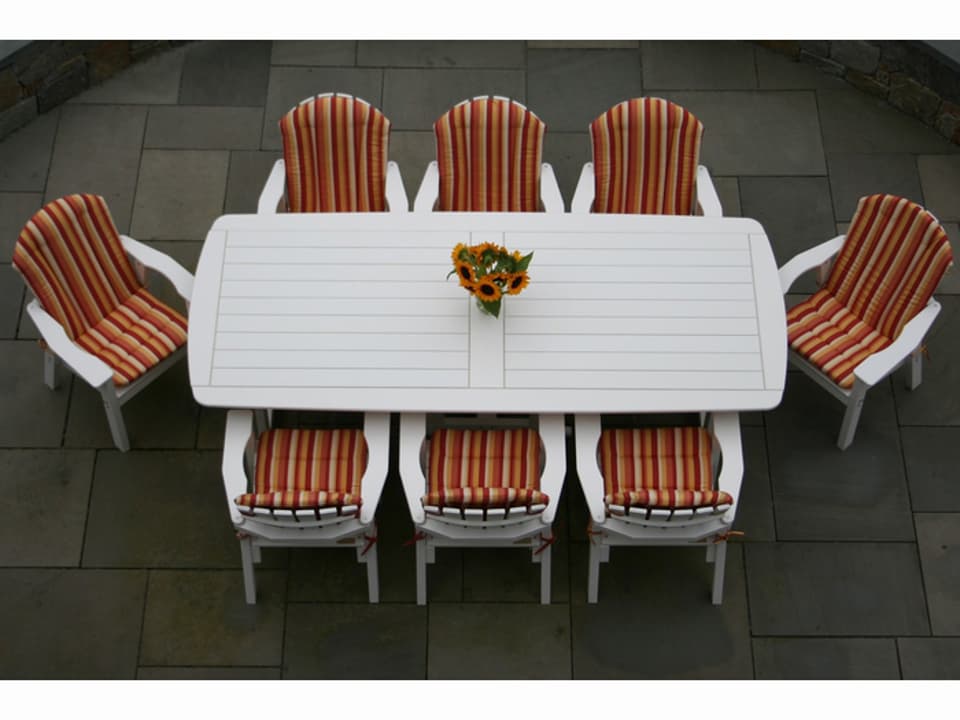 Classic Adirondack Recycled Plastic Outdoor Patio Dining Set