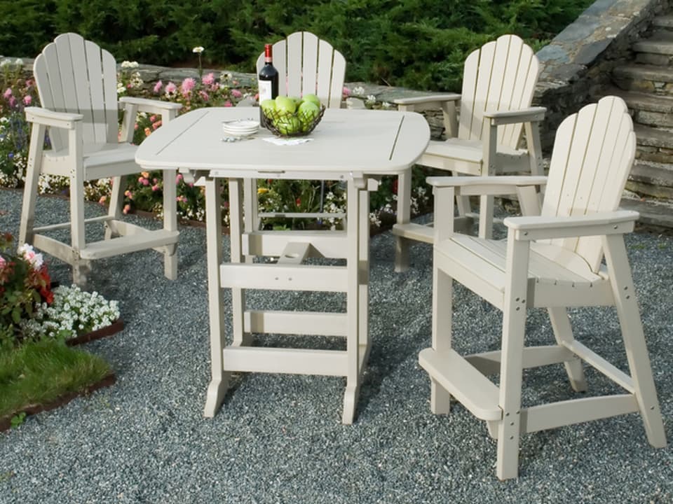 Classic Adirondack Recycled Plastic Patio Dining Set