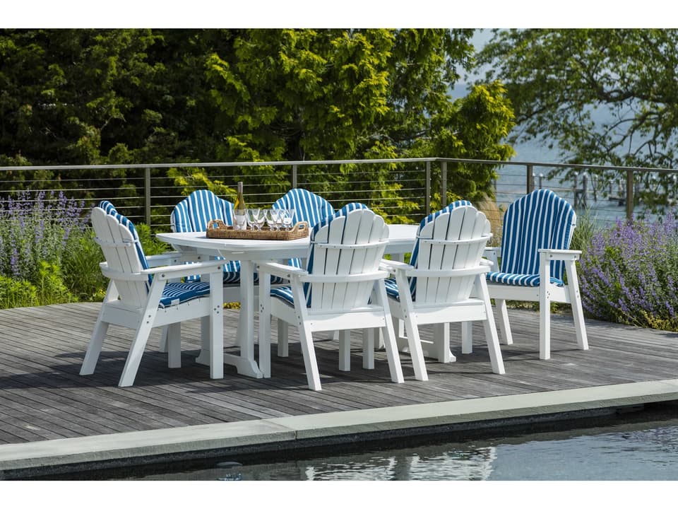 Classic Adirondack Recycled Plastic Patio Dining Set