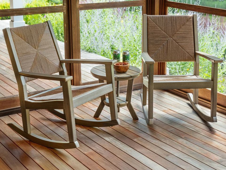 Greenwich Recycled Plastic Wicker Outdoor Patio Lounge Set