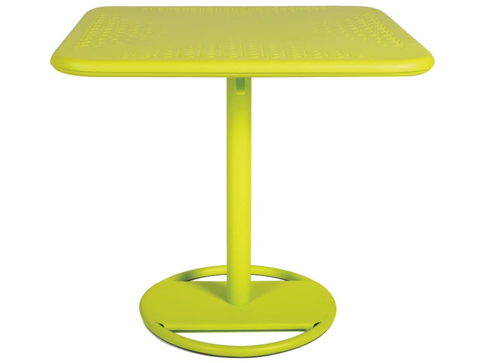 Kose Square Bistro Table with Perforated Aluminum Top