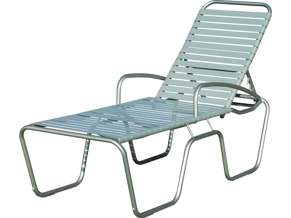 Sanibel Strap Aluminum Arm Adjustable Chaise Lounge