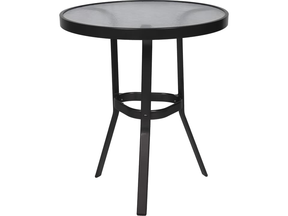 Cast Aluminum Round Glass Top Gathering Table