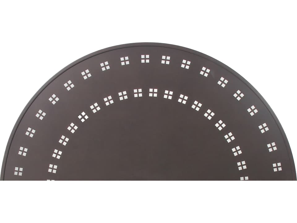Patterned Square 30-Inch Round Aluminum Dining Table