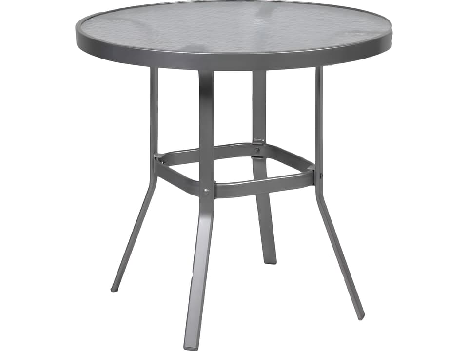 36-Inch Round Glass Top Counter Table