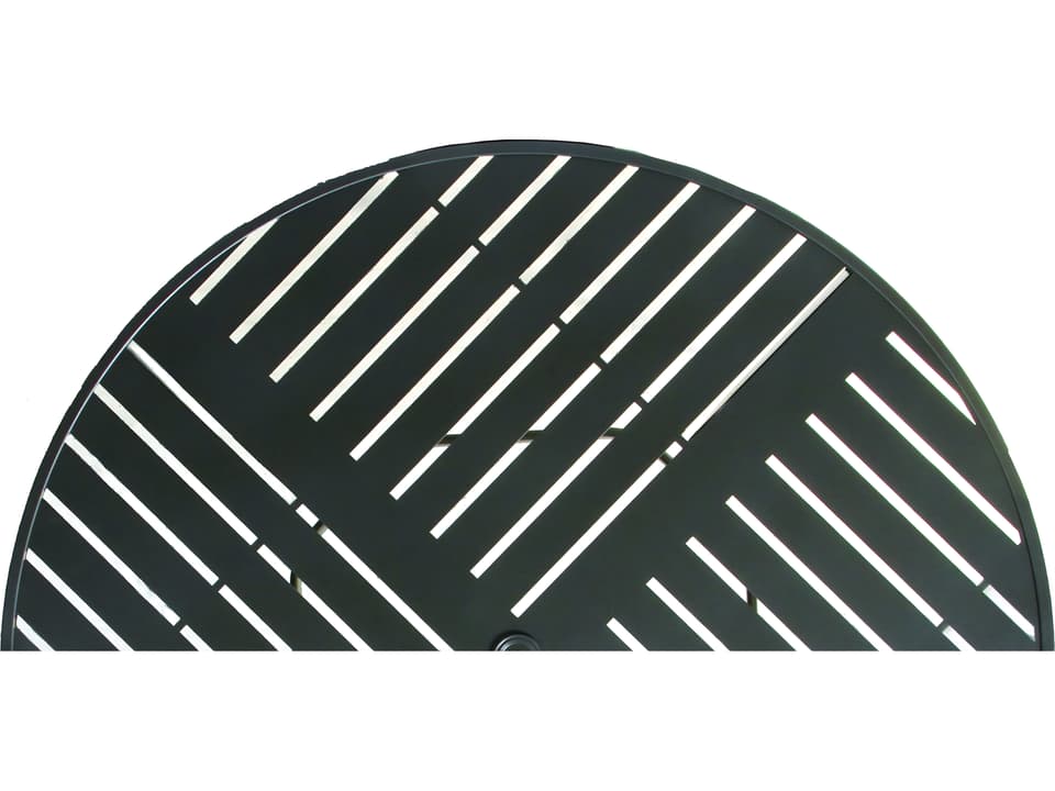 Slat Aluminum 42-Inch Round Counter Table with Umbrella Hole