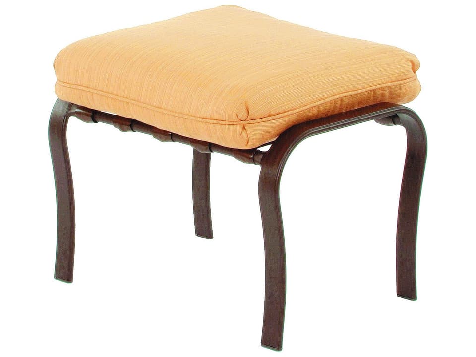 Orleans Cushion Ottoman with Aluminum Frame