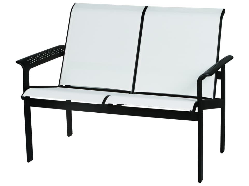 South Beach Sling Aluminum Arm Loveseat