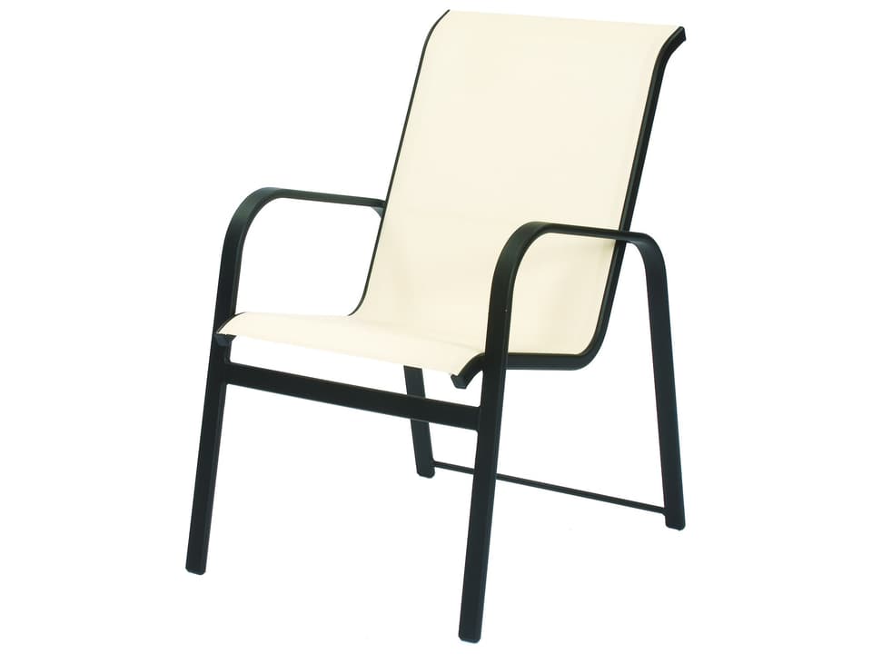 Seascape Sling Aluminum Stackable Outdoor Patio Dining Arm Chair