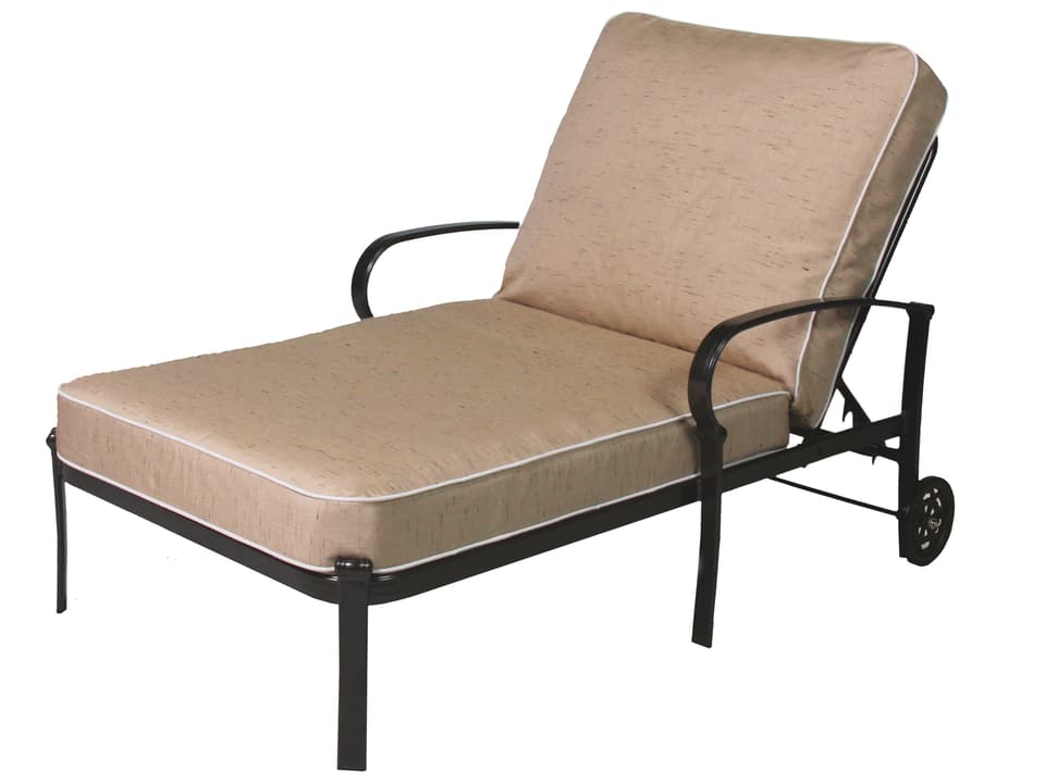 Madison Aluminum Chaise and a Half Lounge Chair with Wheels