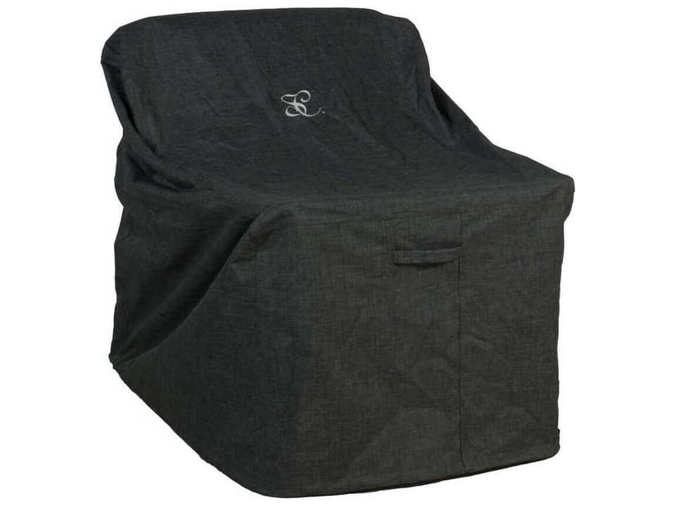 Mid Back Lounge Chair Cover in Heather Grey