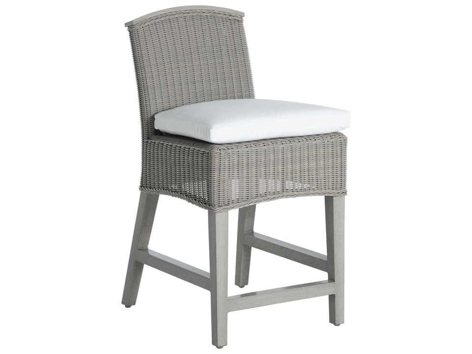Astoria N-Dura Resin Wicker Wrought Aluminum Counter Stool