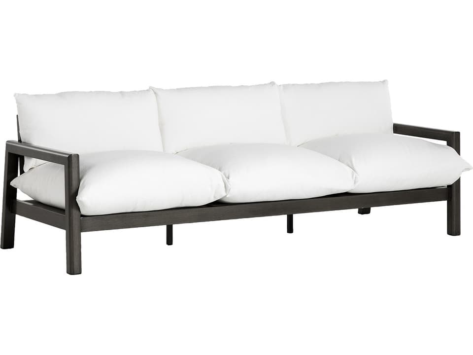 Monterey 3-Seat Wrought Aluminum Sofa in Slate Grey
