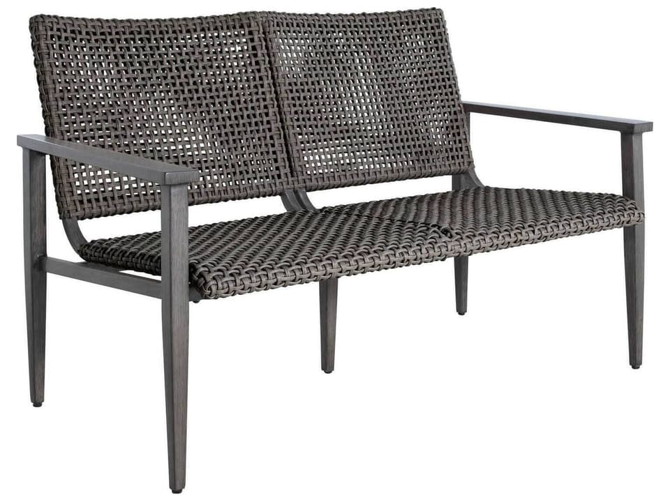 Harbor N-Dura Resin Wicker Loveseat in Slate Grey